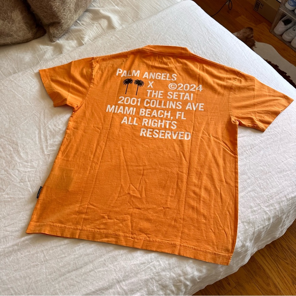 NWT RARE Palm Angels x Setai Miami Beach | Exclusive Tee in Orange
